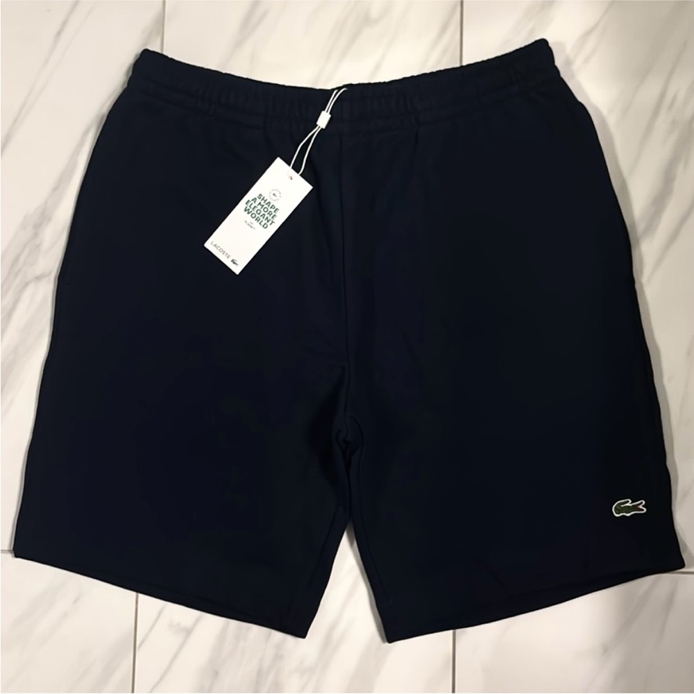 Men’s Lacoste Solid Cotton Fleece Shorts